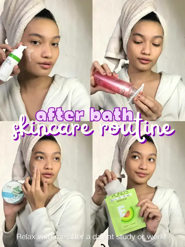 After bath skincare routine