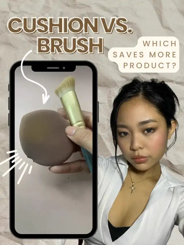 CUSHION vs. BRUSH: which saves more product?