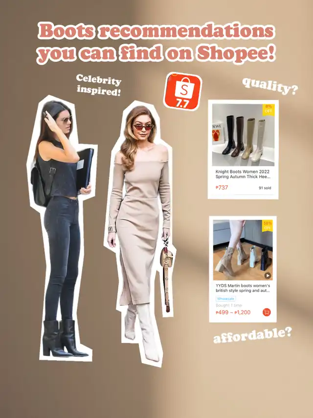 Boots Recommendation on Shopee!