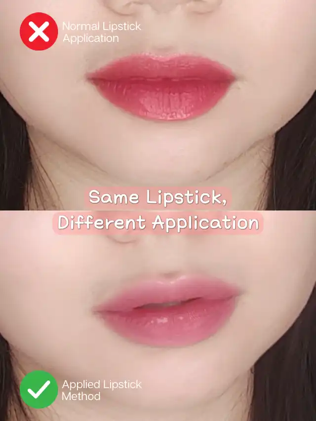 Lipstick Application method to avoid flat lips