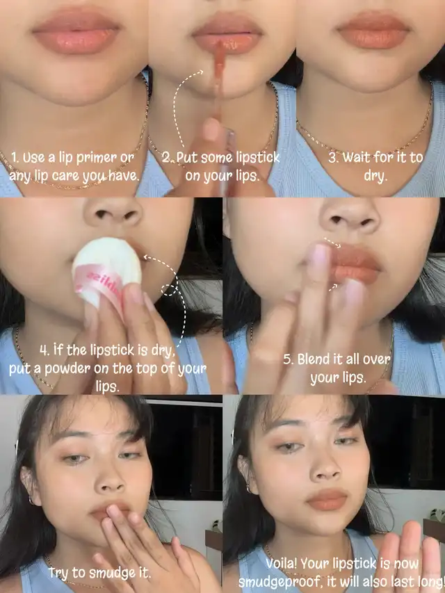 Hack for Smudgeproof Lipstick