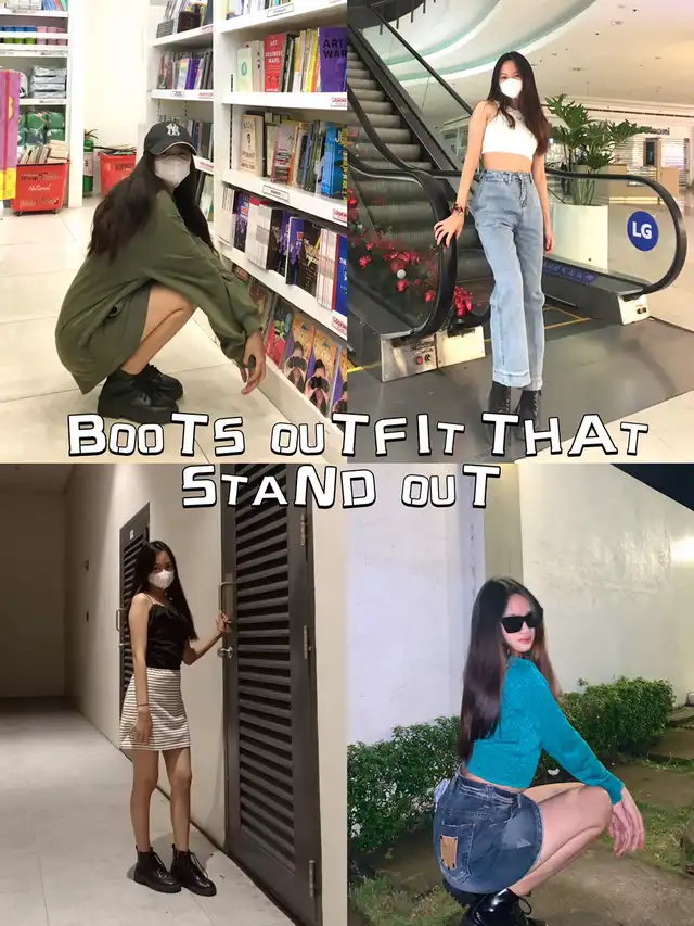 BOOTS OUTFITS THAT STAND OUT CAPTION