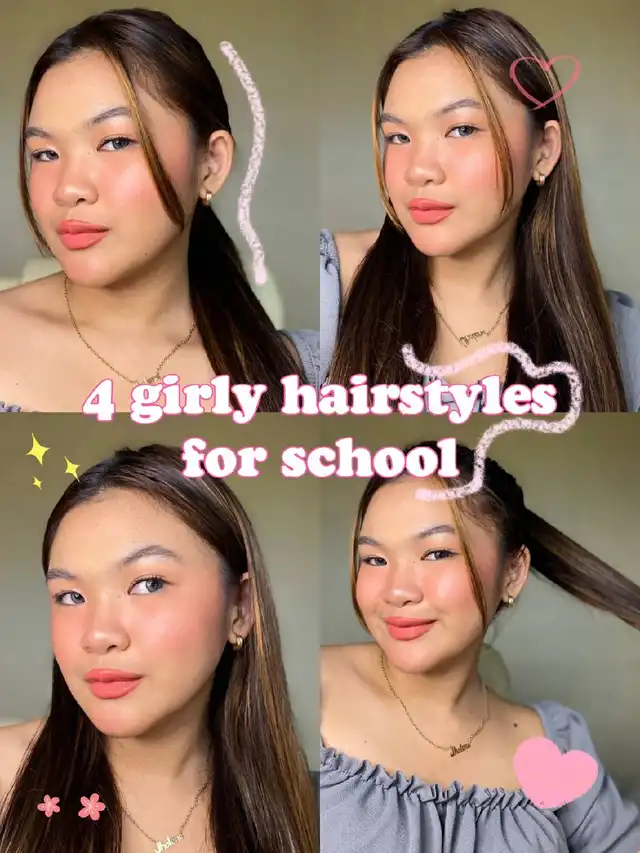 4 Girly hairstyles for school!!