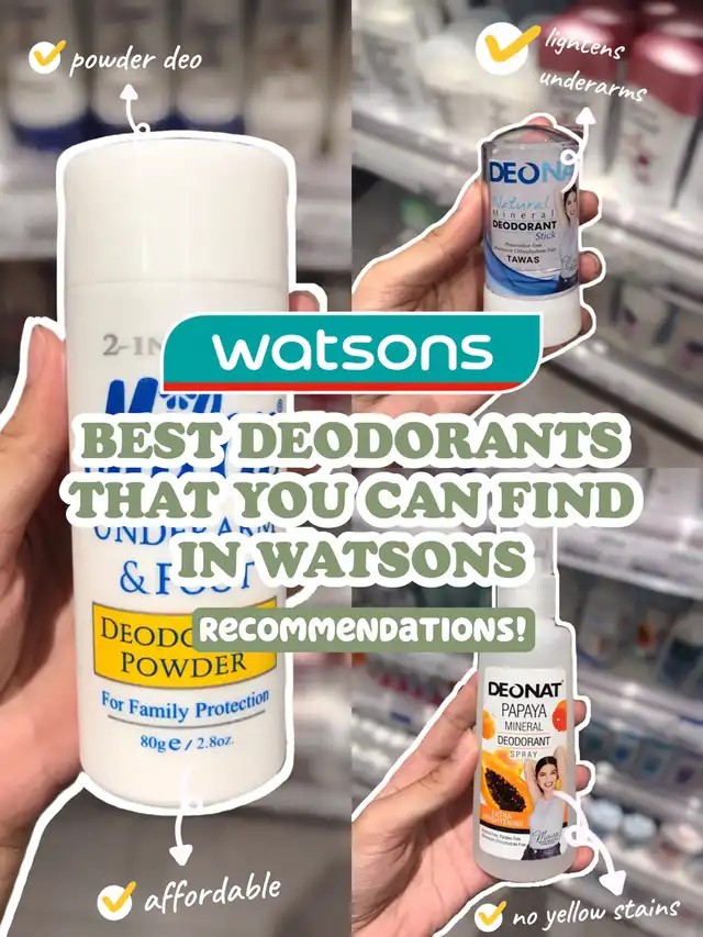BEST DEODORANTS THAT YOU CAN FIND IN WATSONS ‍️
