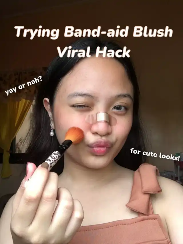 Trying Band-aid Blush Viral Hack